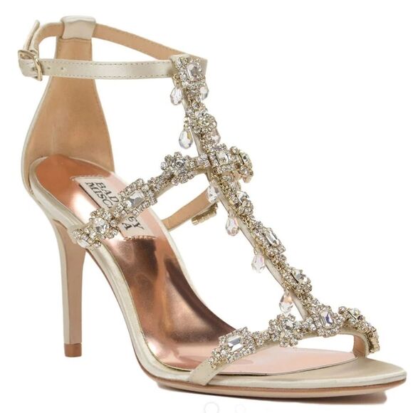 BRAND NEW BADGLEY MISCHKA JEWELED T-STRAP WOMEN"S SANDALS - Picture 7 of 16